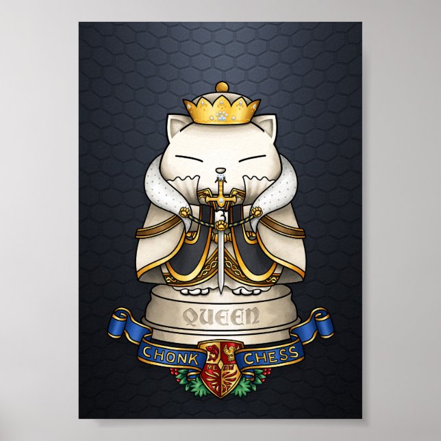 Royal Cat Chess Queen Biet Poster (Framsidan)