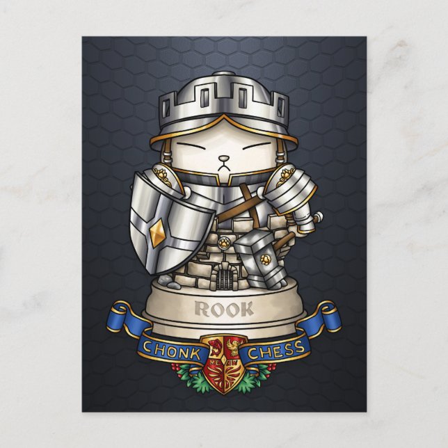 Royal Cat Chess Rook Biet Helg Vykort (Framsida)