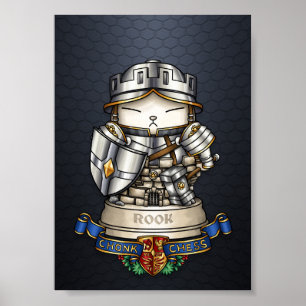 Royal Cat Chess Rook Biet Poster
