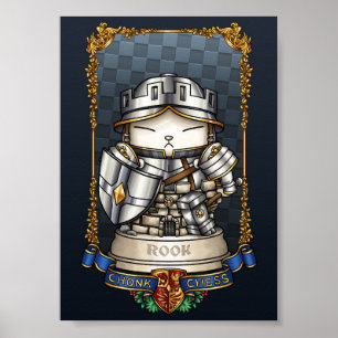 Royal Cat Chess Rook Biet Poster