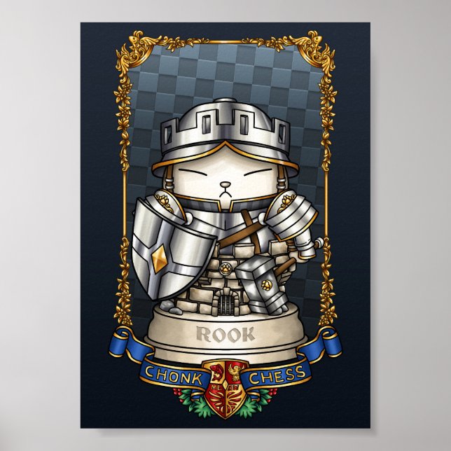 Royal Cat Chess Rook Biet Poster (Framsidan)