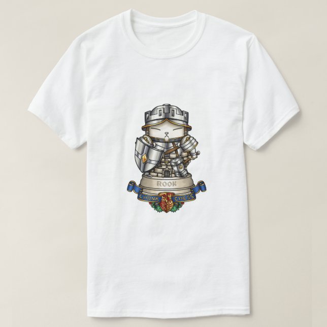 Royal Cat Chess Rook Biet T Shirt (Design framsida)