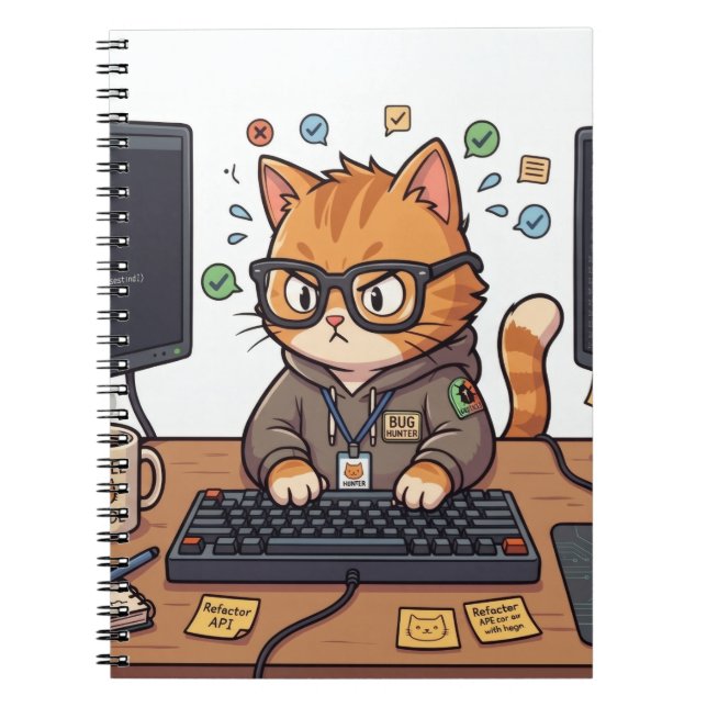 Royal Cat Notebook | Sött & Elegant Kattdagbok Anteckningsbok (Framsidan)