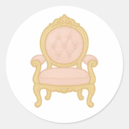 Royal chair runt klistermärke