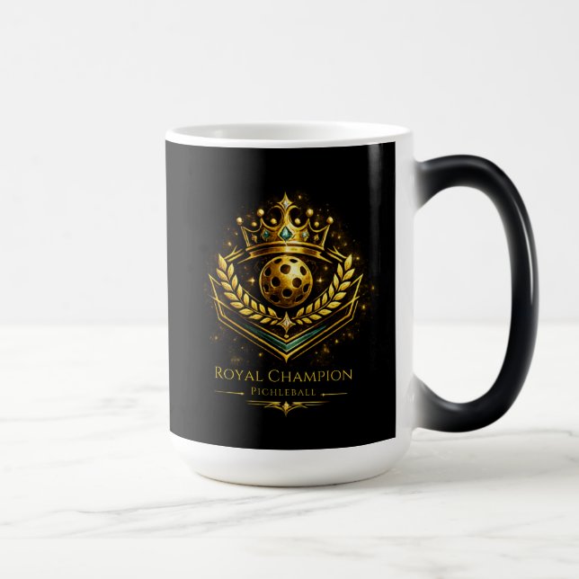 Royal Champion Pickleball™ Mugg | Lyx Svart & Guld (Höger)