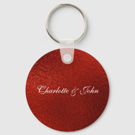 Royal Chic Red Save Date Nyckel Round Gift Nyckelring