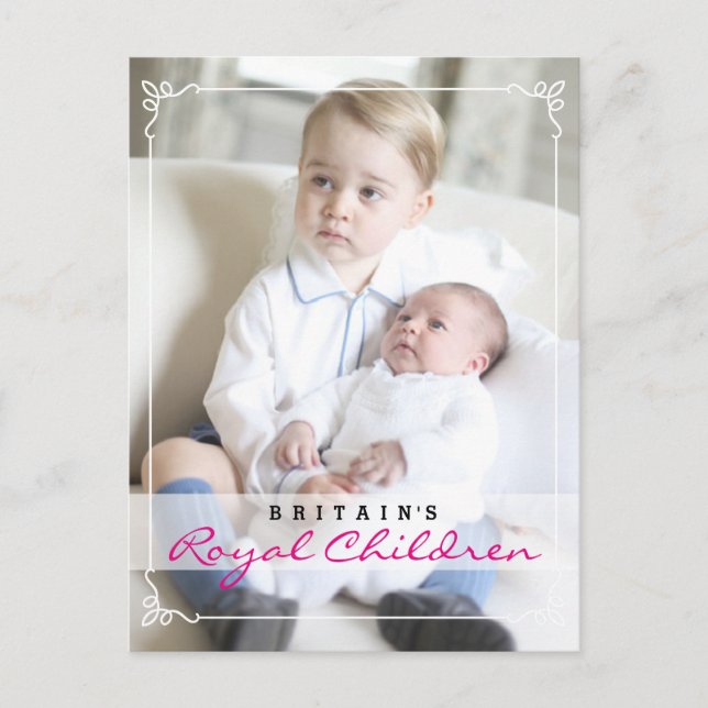 Royal Children - George & Charlotte Vykort (Framsida)