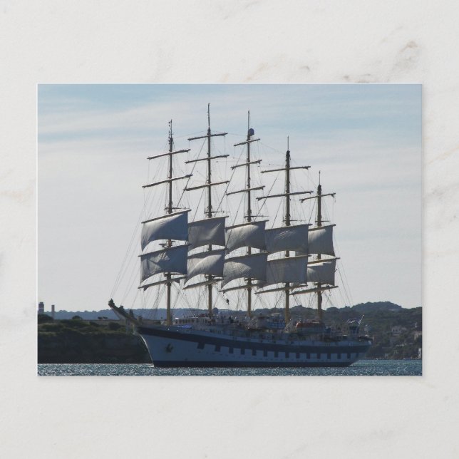 Royal Clipper under Sail Postcard Vykort (Framsida)