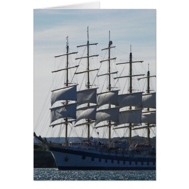 Royal Clipper under segling Hälsningskort (Framsidan)