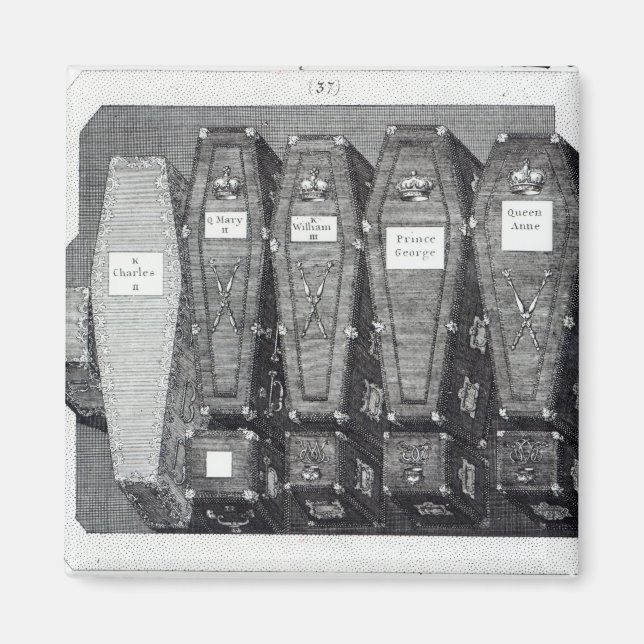 Royal Coffins vid Westminster Abbey Magnet (Framsidan)