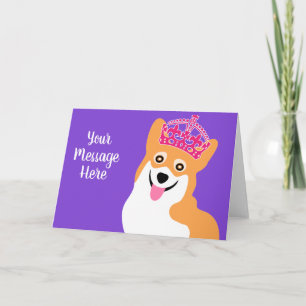 Royal Corgi Anpassningsbar Hälsning Kort