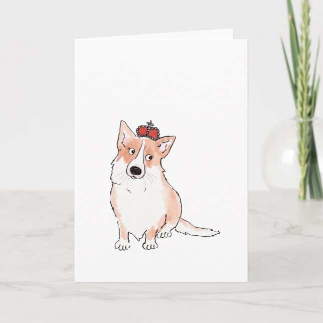 Royal corgi-kort kort (Framsida)