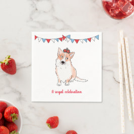 Royal corgi party napkin pappersservett