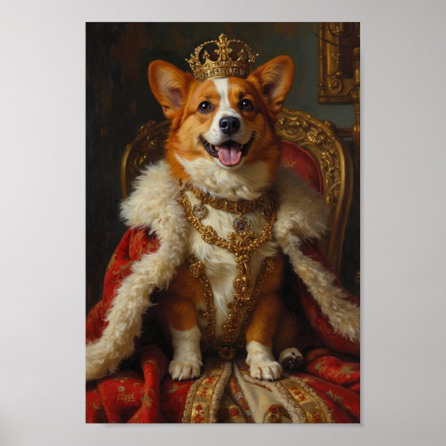 Royal Corgi Portrait Poster (Framsidan)