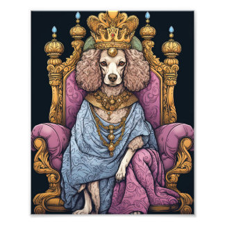 Royal Coronation Kung Charles Hund Funny Fototryck