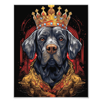 Royal Coronation Kung Charles Hund Funny Jigszawa  Fototryck