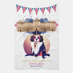 Royal Coronation Kung Charles Hund Funny Kökshandduk