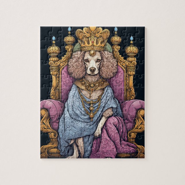 Royal Coronation Kung Charles Hund Funny Pussel (Vertikal)