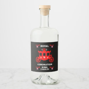 Royal Coronation Kung Charles III Spritflaskor Etikett