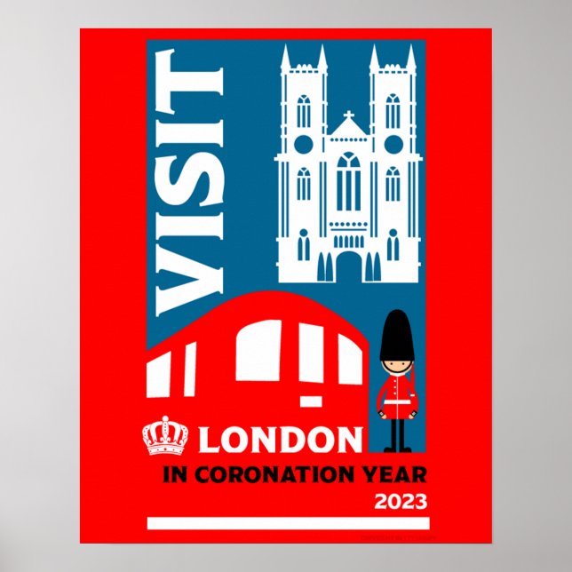 Royal Coronation Year 2023 London Poster (Framsidan)