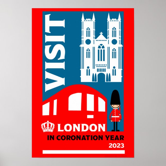 Royal Coronation Year 2023 London Poster (Framsidan)