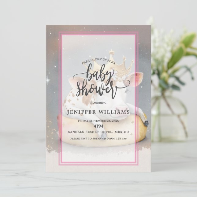 Royal Cow Dreaming on Cheese Throne                Inbjudningar (Stående Fram)