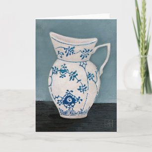 "Royal Cpoenhagen Fluted Jug" -målning av J. Denny Kort