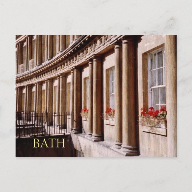 Royal Crescent, Bath Travel Postcard Vykort (Framsida)