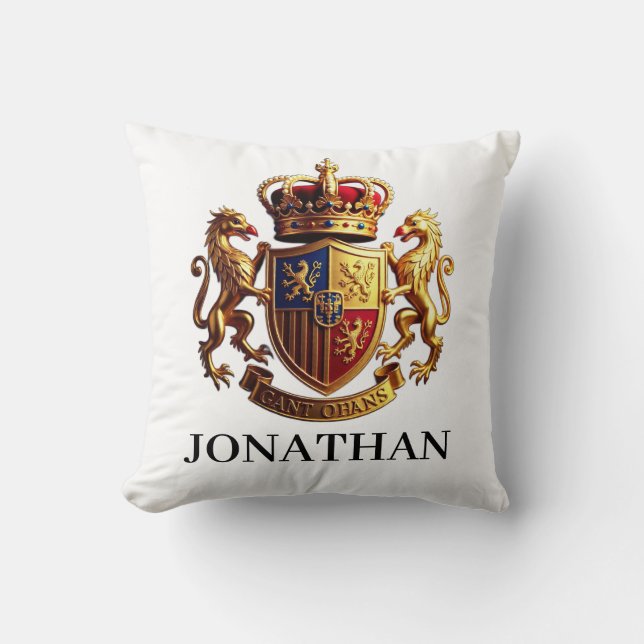 Royal Crest Gold – Majestätisk Prestige med Identi Kudde (Framsida)