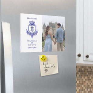 Royal Crest med Krona Medeltida Magnetkort