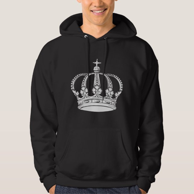 Royal Crown 02 - Vit Hoodie (Framsida)