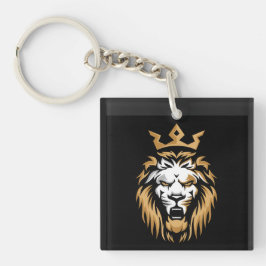 Royal Crown Lion Metal Key Ring