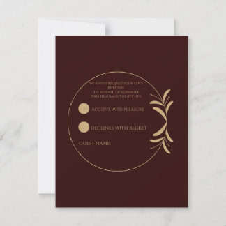 Royal Deep Burgundy RSVP-kort OSA Kort