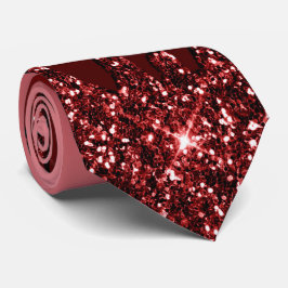 Royal Deep Red Glitter Necktie Slips