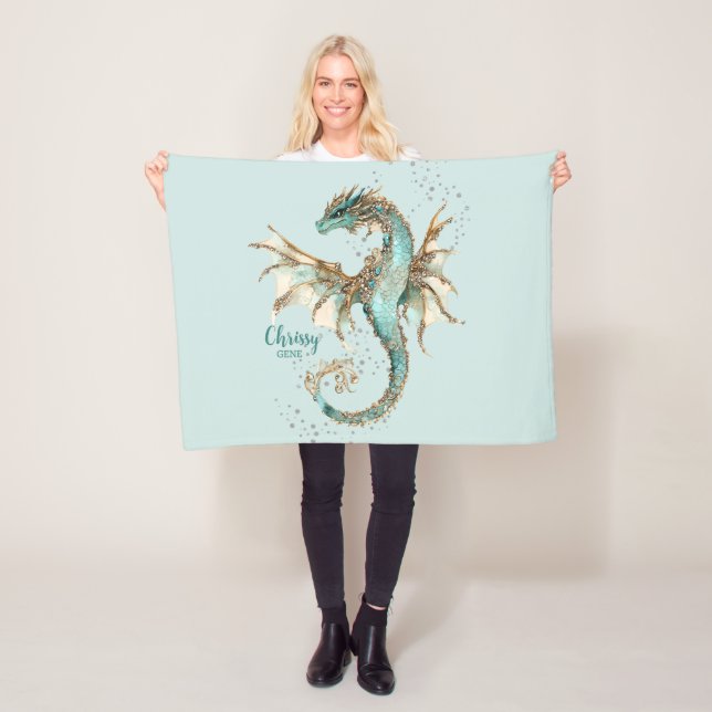 Royal Dragon Nyfödd bebis Blanket Fleecefilt (På plats)