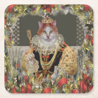 Royal drottning Kat Papprare Underlägg Papper Kvadrat