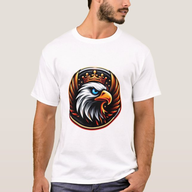 Royal Eagle Strength and Majesty Comfortable T Shirt (Framsida)