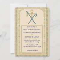 Royal Egyptian Ankh & Scepter Guld Bröllop