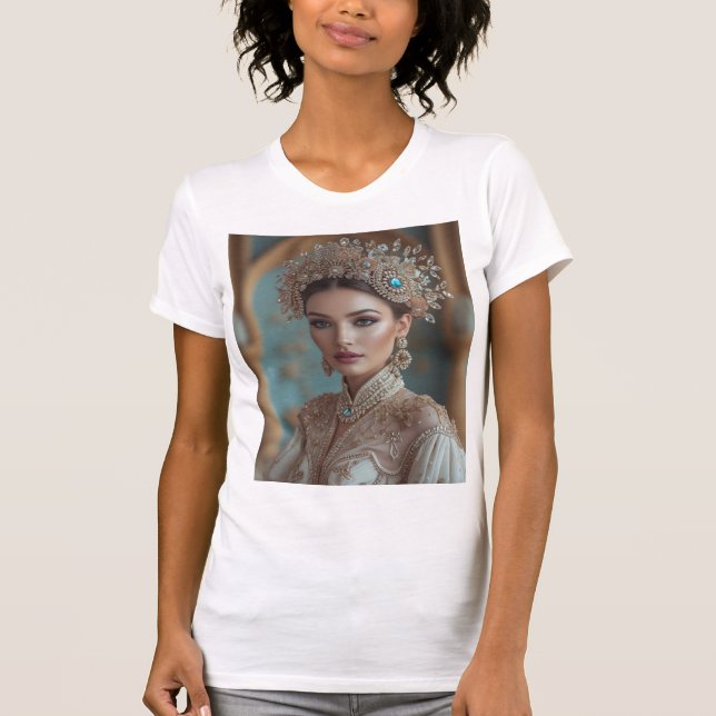 Royal Elegance - Timless Beauty i Guld T Shirt (Framsida)