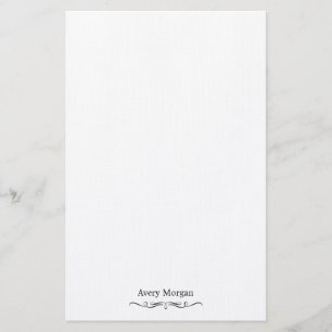 Royal Elegant Luxury Classic Black Personlig Brevpapper