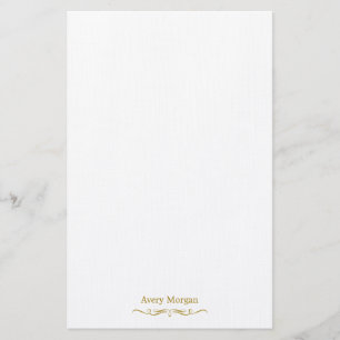 Royal Elegant Luxury Guld Personlig Brevpapper