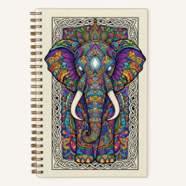 Royal Elephant Mandala Zen tangle Journal