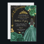 Royal Emerald Grönt Black Girl Quinceañera Inbjudningar<br><div class="desc">Royal Emerald Grönt Black Girl Quinceañera-inbjudan</div>