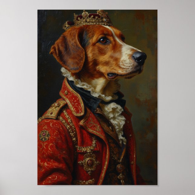Royal English Foxhound Portrait Poster (Framsidan)