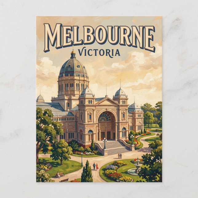 Royal Exhibition Building Melbourne Australien Vykort (Framsida)