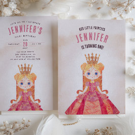 Royal Fairytale First Birthday Inbjudningar