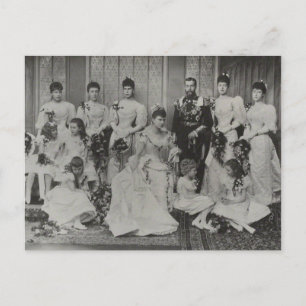 Royal Family England - Bröllop Group 1893 Vykort