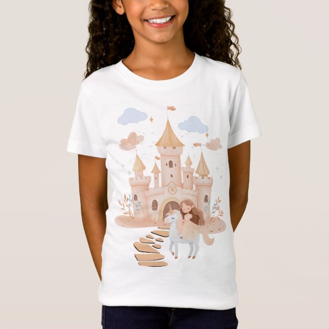 Royal Fantasy Art Tee - Princess & Unicorn Palace (Framsida)