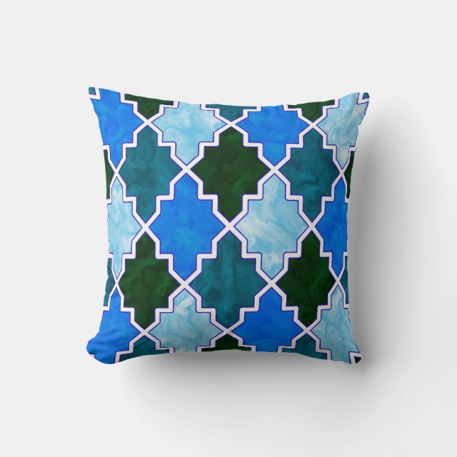 Royal Färgämne Quatrefoil Moroccan Art 8 Kudde (Framsida)