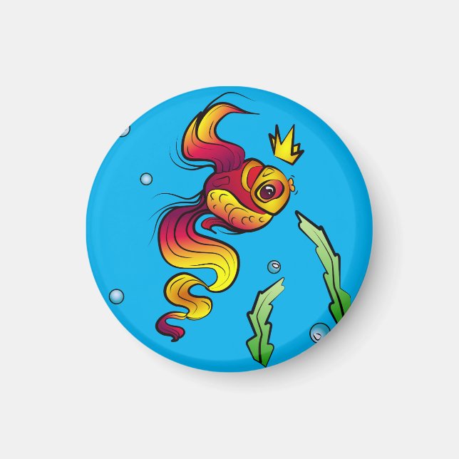 Royal Fish med Golden Krona Magnet (Framsidan)
